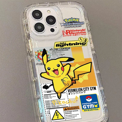 Anime Pokemon Creative Clear Silicone Phone Case For iPhone