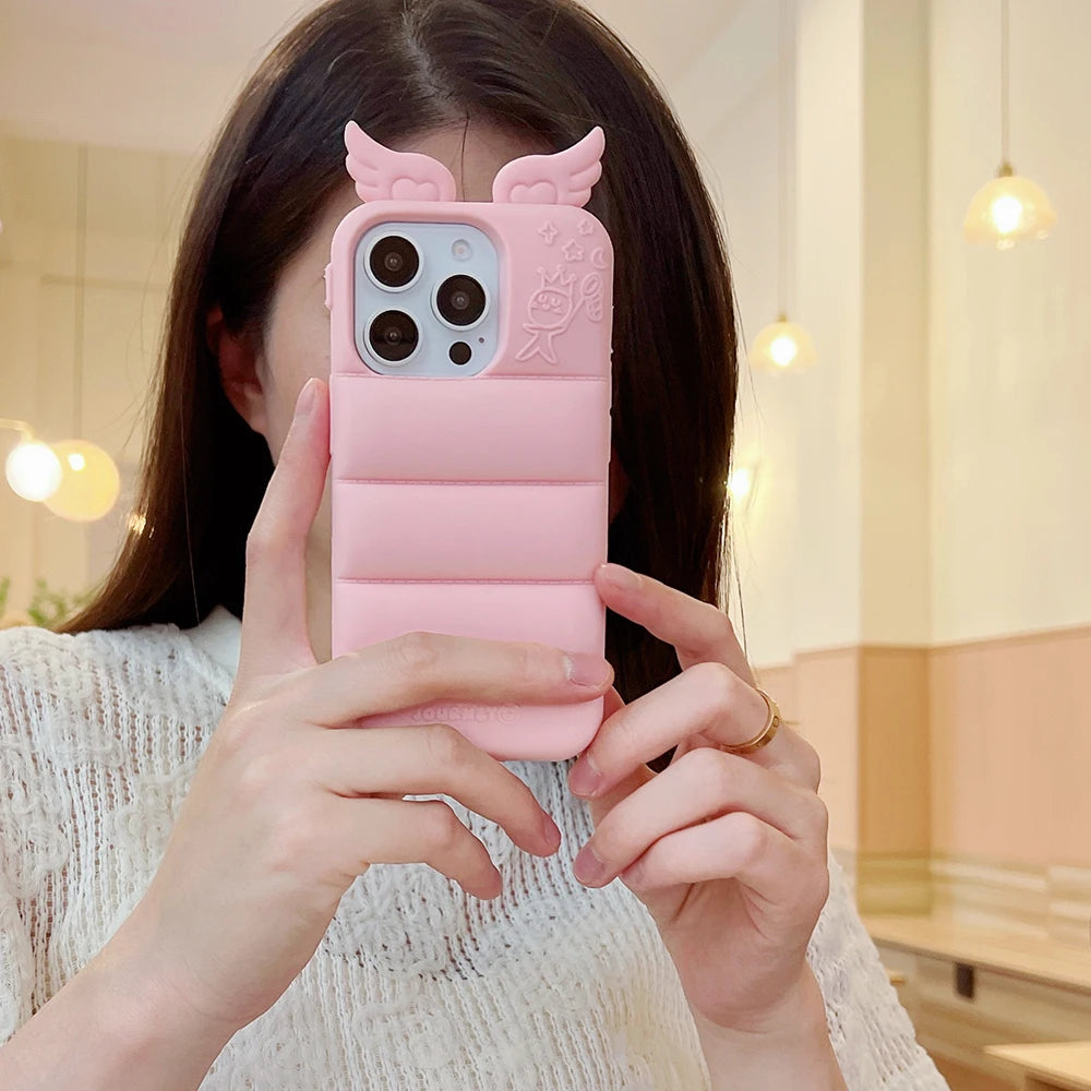 Cute 3D Cartoon Angel Soft Silicone Phone Case