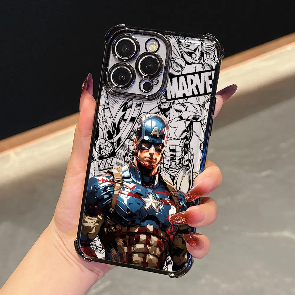 Iron Spider Man Captain America Luxury Case For iPhone