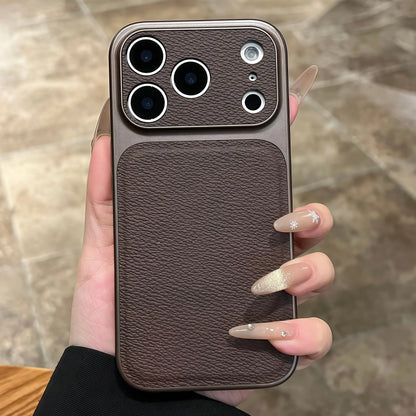 Original Matte Leather Texture Phone Case For iPhone Camera Protection Non Slip Shockproof Bumper Cover