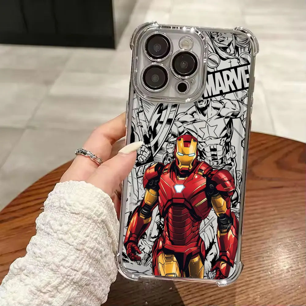 Iron Spider Man Captain America Luxury Case For iPhone