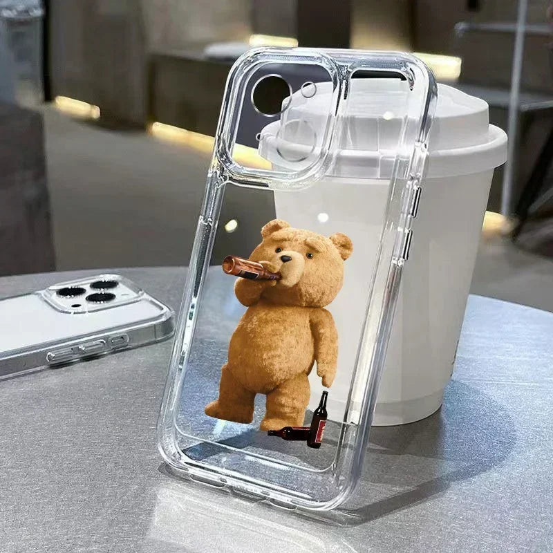 Funny Cartoon Bear Phone Case
