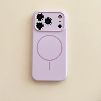 For Magsafe Magnetic Wireless Charging Solid Color Silicone Phone Case For iPhone
