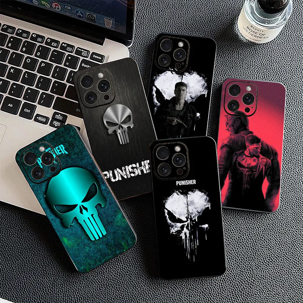 Cover For Apple iPhone The Punisher Marvel Skull