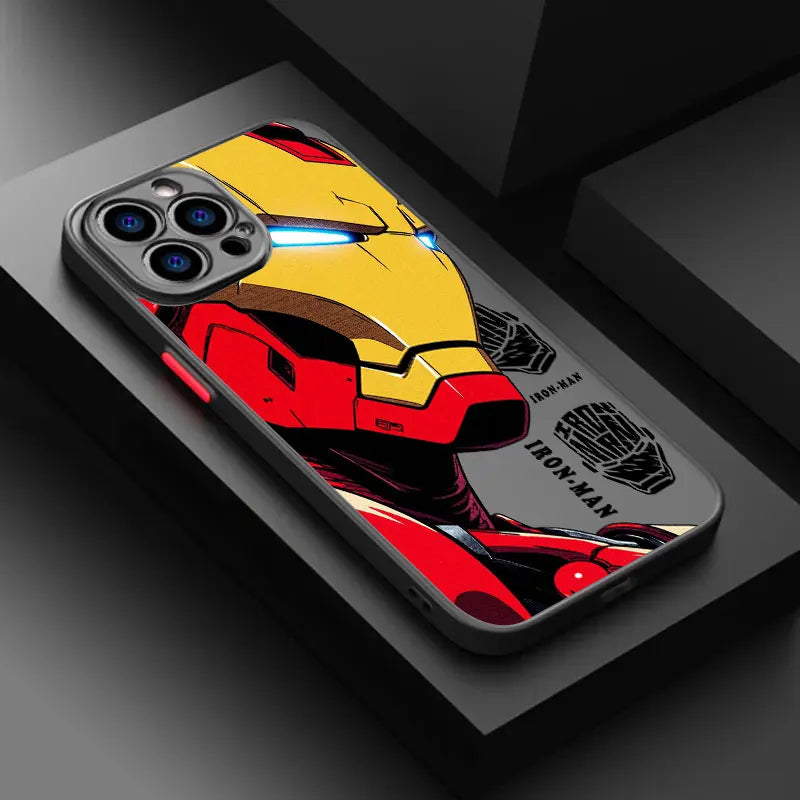 Marvel Half Face Spider Man Phone Case For iPhone