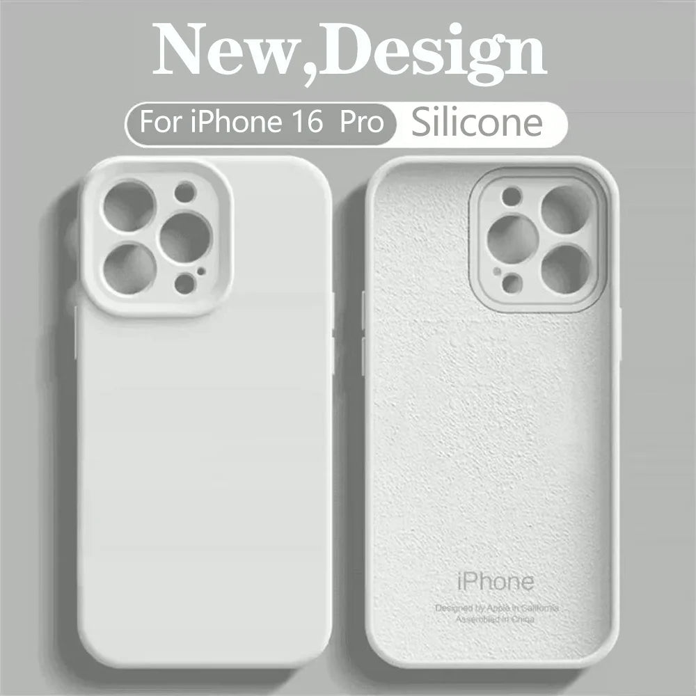 Liquid Silicone Phone Case For iPhone Cases For iPhone Camera Lens Protection Cover