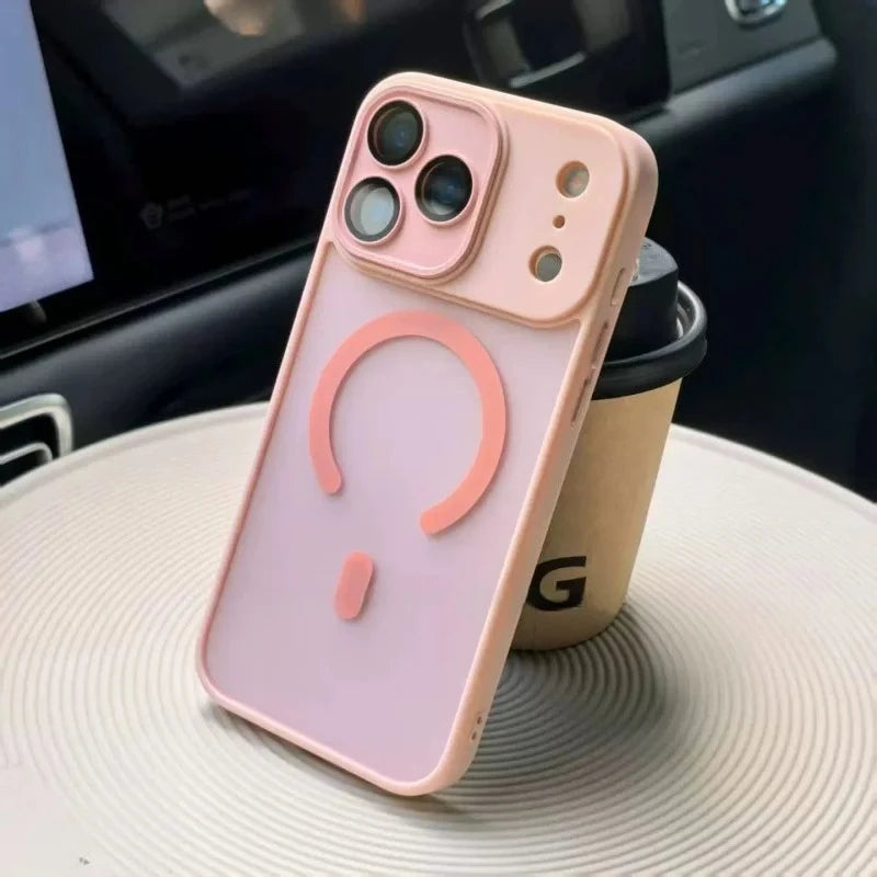 Original Matte Translucent Lens Protect Magsafe Phone Case For iPhone