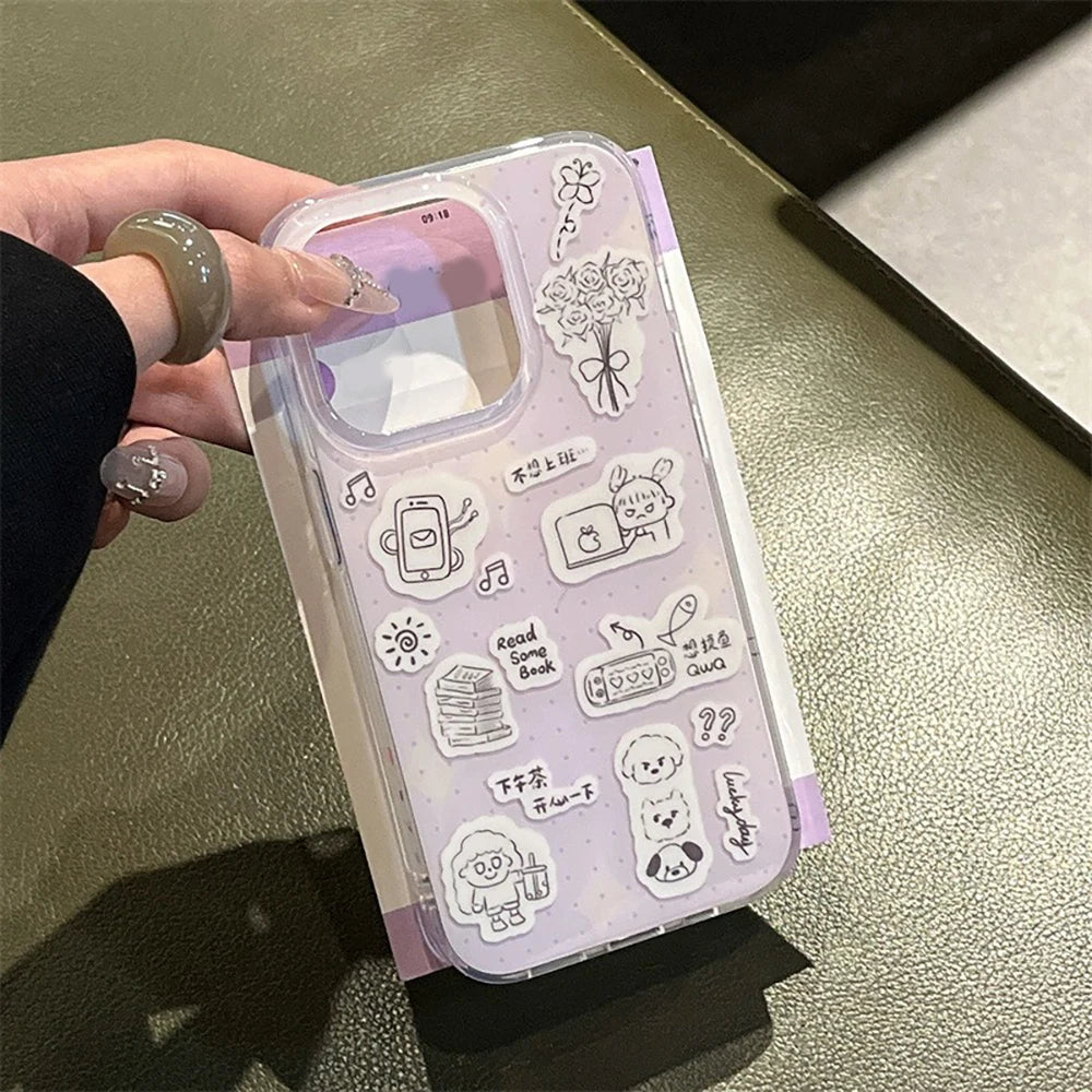 Cute Cartoon Cat Phone Case For iPhone