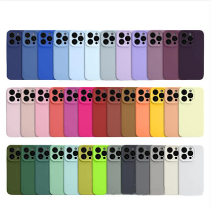 Liquid Silicone Phone Case For iPhone Cases For iPhone Camera Lens Protection Cover
