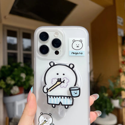 Healing White Bear Magnetic Suction Bracket Phone Case