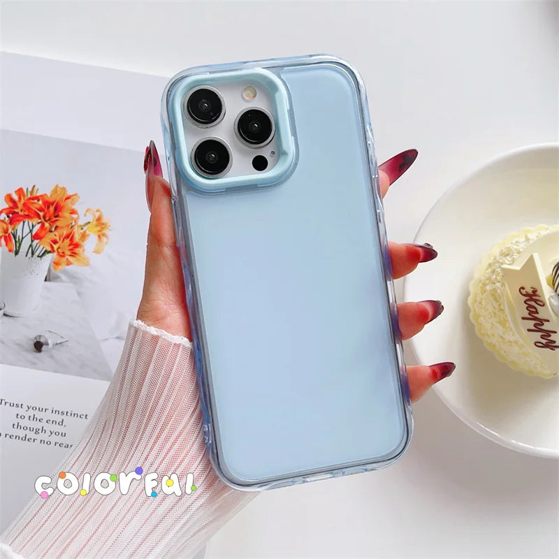 Candy Color Jelly Transparent Shockproof Phone Case