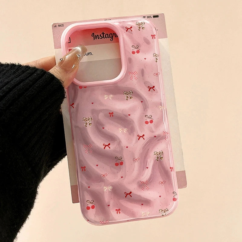 Bow Luxury Cute Candy Color Phone Case For iPhone