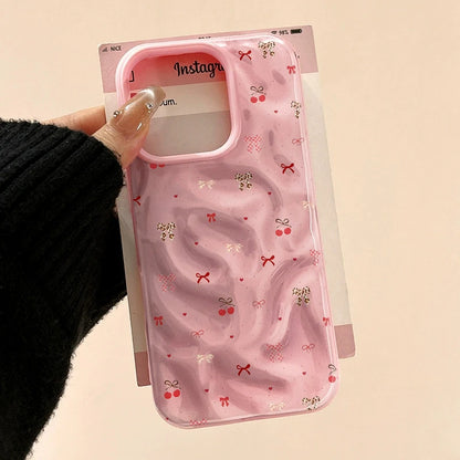 Bow Luxury Cute Candy Color Phone Case For iPhone