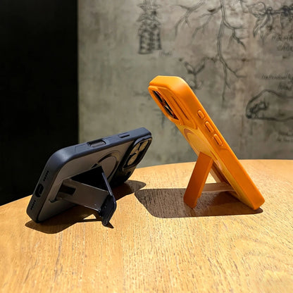 For Magsafe Invisible Bracket Magnetic Phone Case For iPhone Soft Frame Shockproof Cover