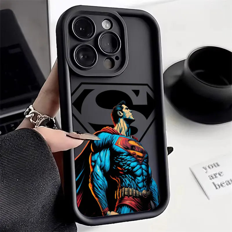 Bat Supers Man Marvel Silicone Case For Apple iPhone