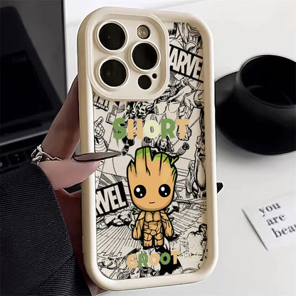 Cool Marvel Groot Rocket Raccoon Phone Case For iPhone