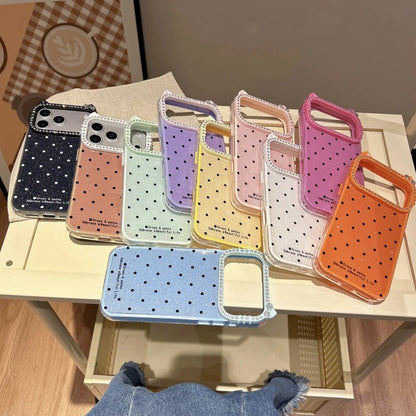 Fashion Polka Dot Cat Ear Diamond Case Phone Case For iPhone