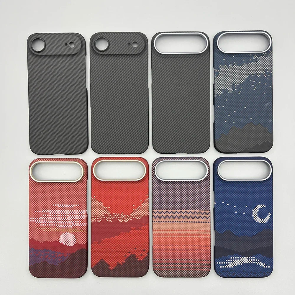 For iPhone Air Phone Case Kevlar Aramid Fiber Hard Shell Carbon