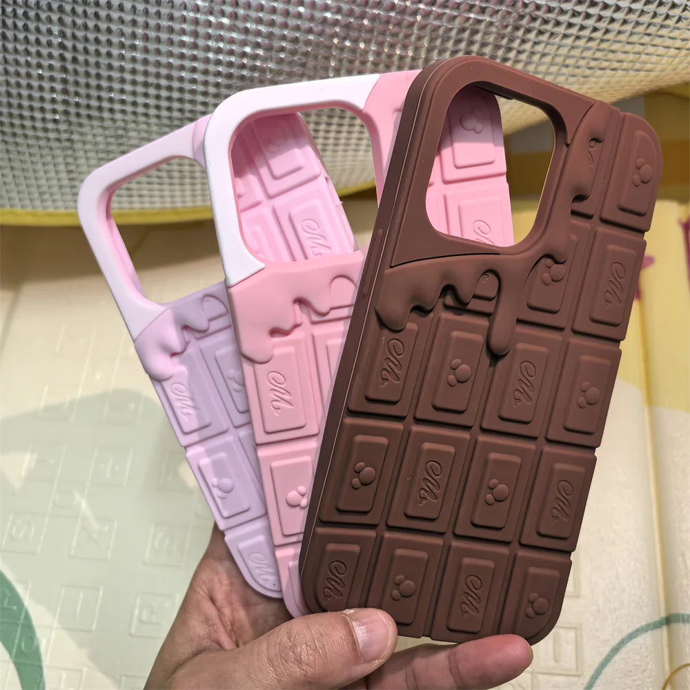 Cartoon Realistic Chocolate Mickey Minnie Mouse Phone Case