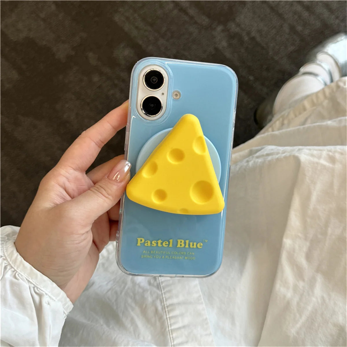 Fashion Cute Cheese Stand Magnetic Phone Case For iPhone