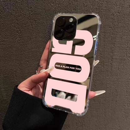 Cute Pink God Letter Phone Case For iPhone