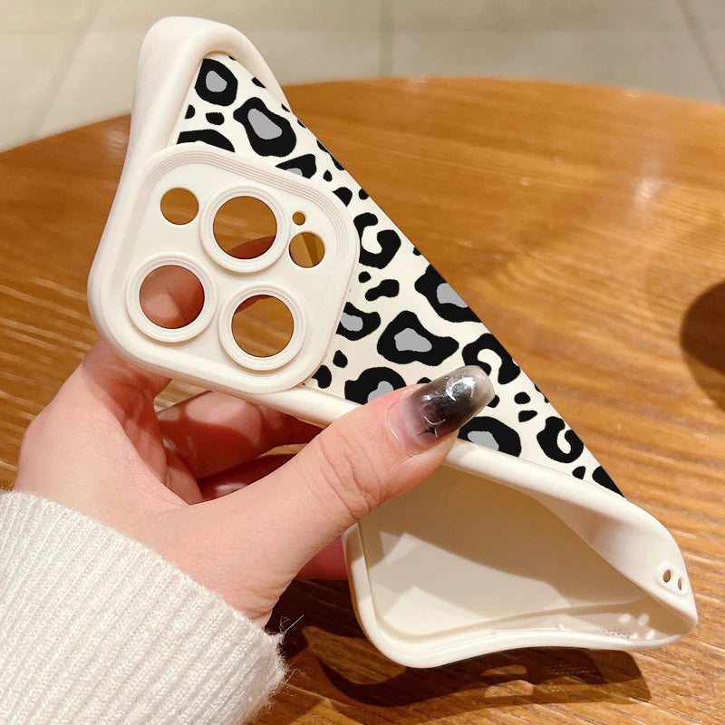 Leopard Patterned Case For iPhone Shockproof Bumper Phone Cover Coque