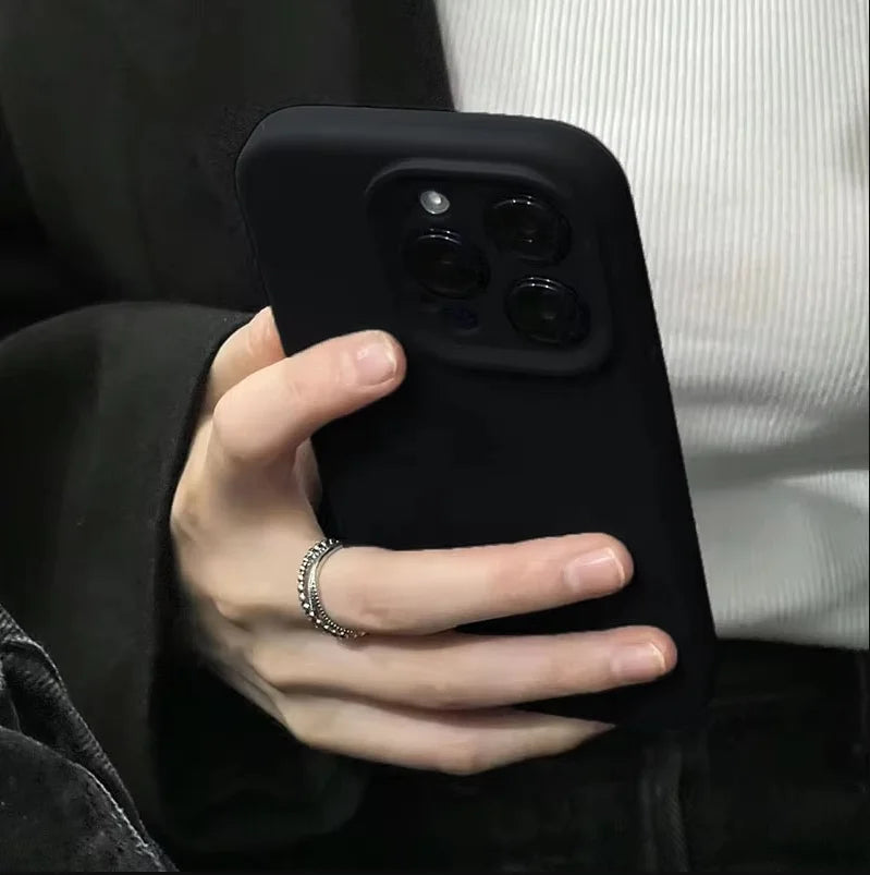Liquid Silicone Phone Case For iPhone Cases For iPhone Camera Lens Protection Cover