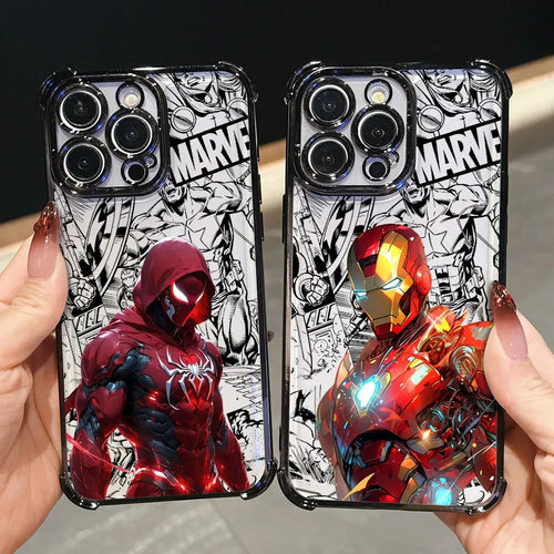 Iron Spider Man Captain America Luxury Case For iPhone