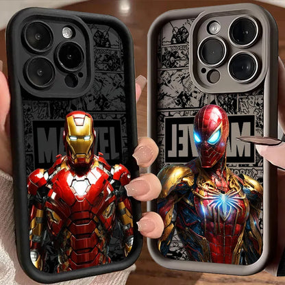 Marvel Ironman Spiderman Phone Case For iPhone