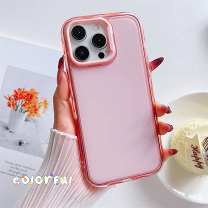 Candy Color Jelly Transparent Shockproof Phone Case