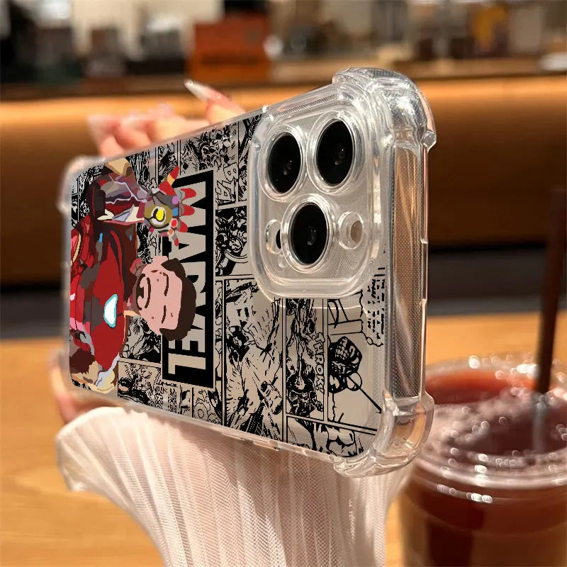Marvel Faceless Hero Ironman Clear Case For iPhone