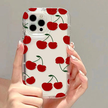 Cartoon Cute Flower Strawberry Phone Case For iPhone