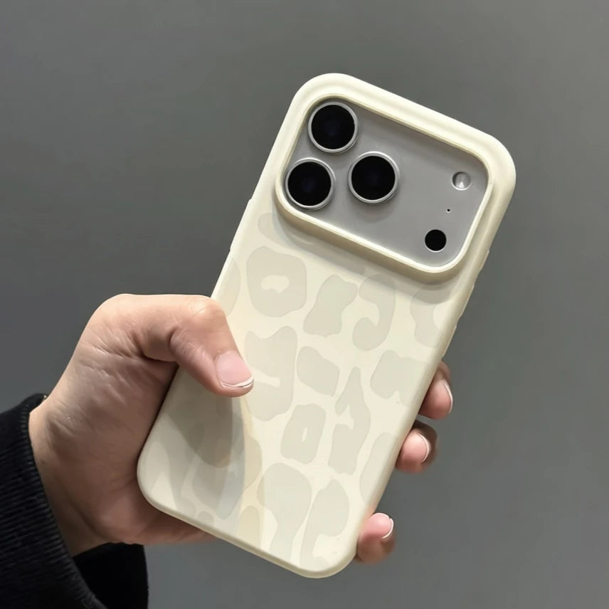 Leopard Pattern Liquid Silicone Case For iPhone
