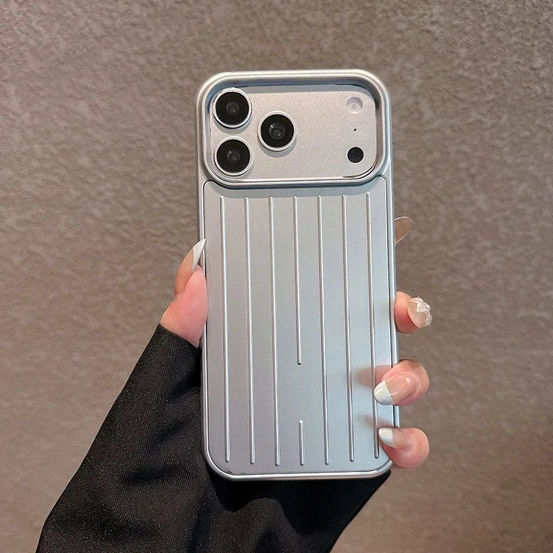 Luxury Striped Luggage Texture Phone Case For iPhone