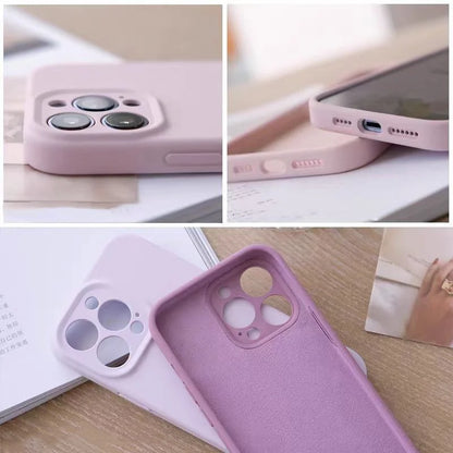 Liquid Silicone Phone Case For iPhone Cases For iPhone Camera Lens Protection Cover
