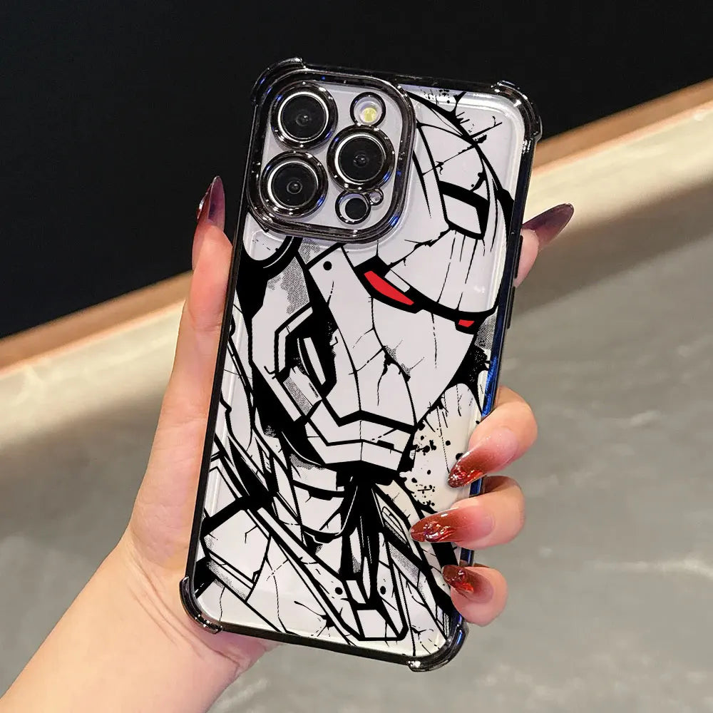 Marvel Art Ironman Luxury Shockproof Case For iPhone