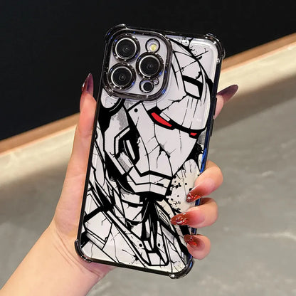 Marvel Art Ironman Luxury Shockproof Case For iPhone