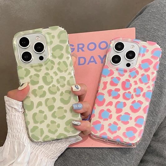 Cute Pink Leopard Print Phone Case