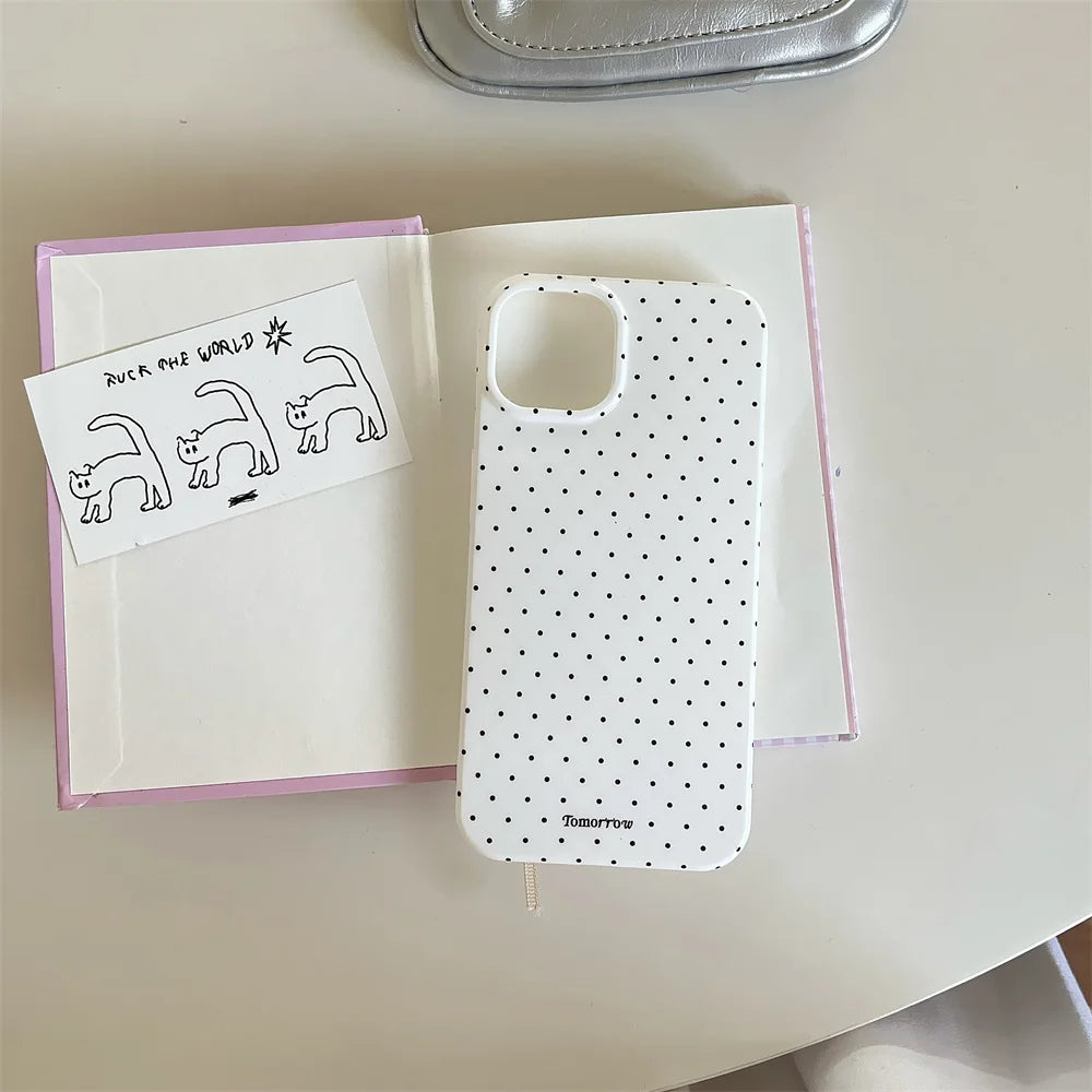 INS Polka Dot Small Fresh Mobile Phone Case For iPhone Shockproof Cover For iPhone