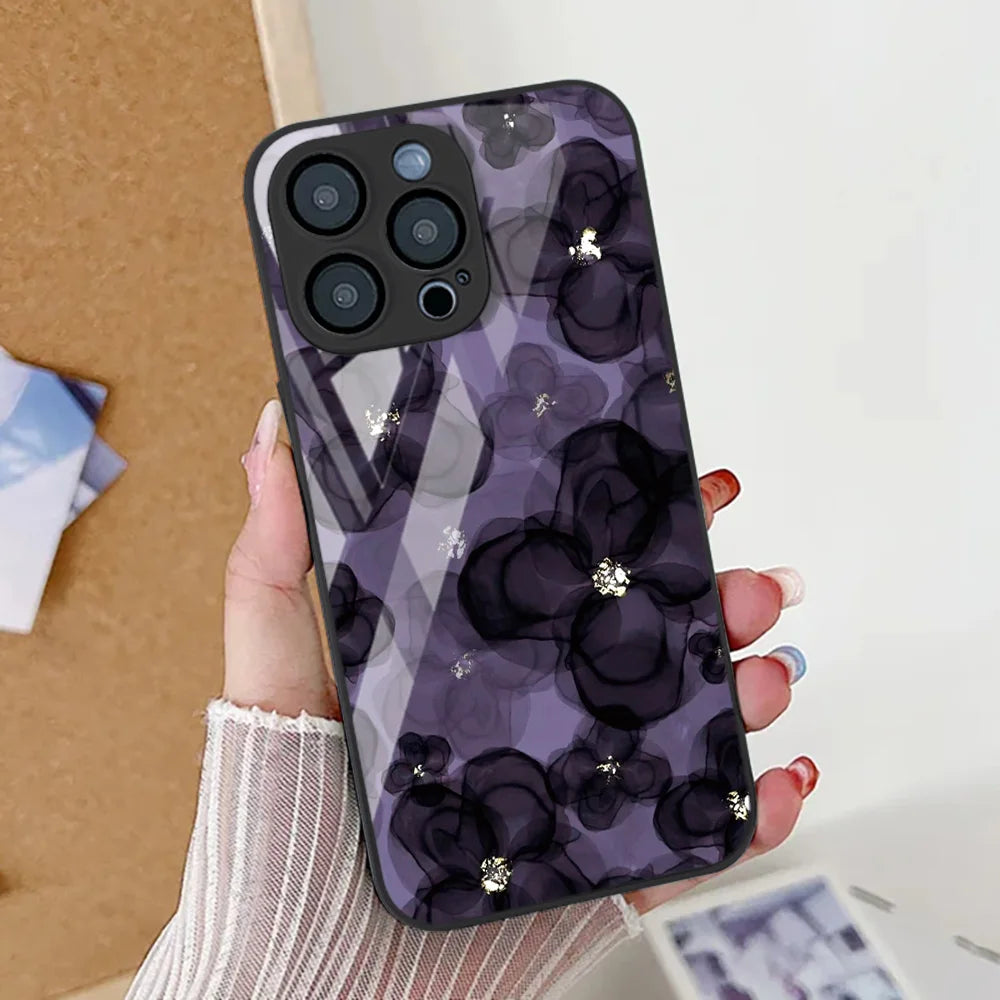Black Flower Phone Case For iPhone