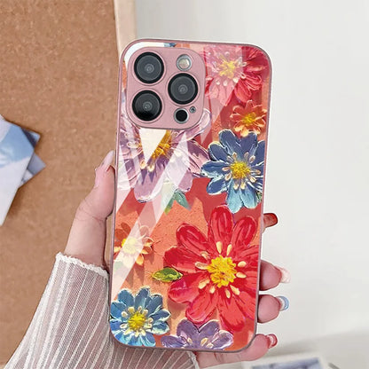Black Flower Phone Case For iPhone