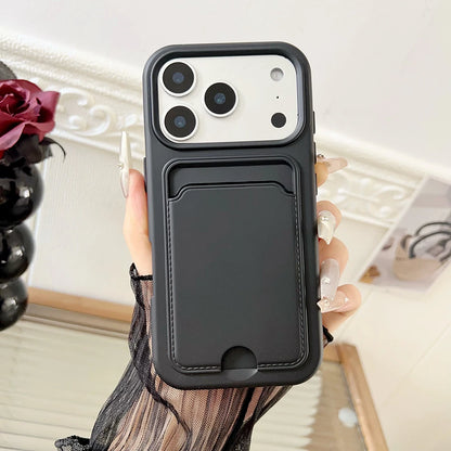 Shockproof Silicone iPhone Case with Card Slot