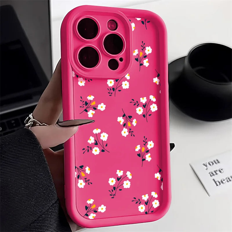 Case For iPhone Fashion Flower Cover