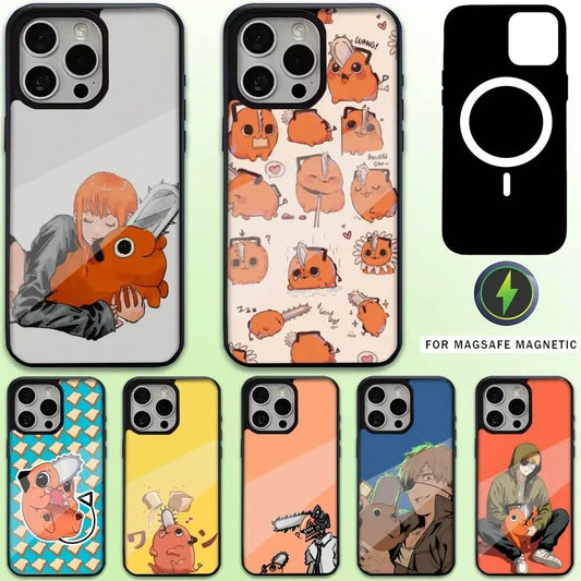 Kawaii Pochita Cartoon Phone Case For iPhone