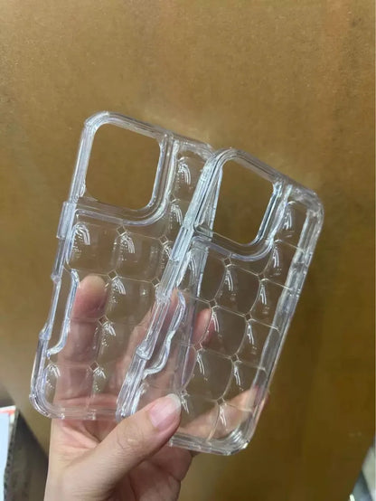 New For iPhone Ice Cube Phone Case 3D Transparent All Inclusive Protective Cover