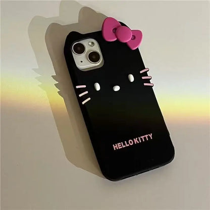 Simple Kitty Cat Silicone Soft Phone Case For iPhone