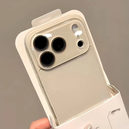 Luxury Camera Protection Phone Case For iPhone Tempered Glass Shockproof Hard Back Cover