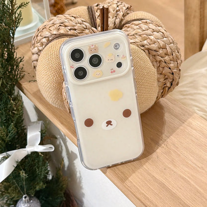 Cartoon Cute Rilakkuma White Brown Bear Suitable For iPhone