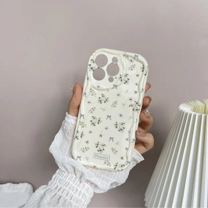 Fresh Small Blue Floral Pattern Phone Case For iPhone
