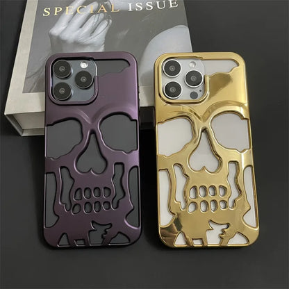 Hollow Skull Heat‑Dissipation Phone Case For iPhone